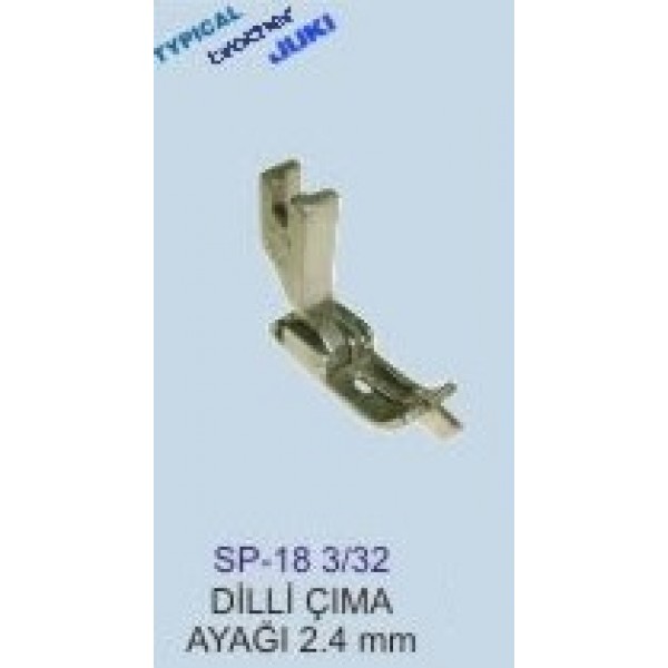 SP18 3/32 ÇIMA AYAK DİLLİ 2.4mm, DÜZ MAKİNA